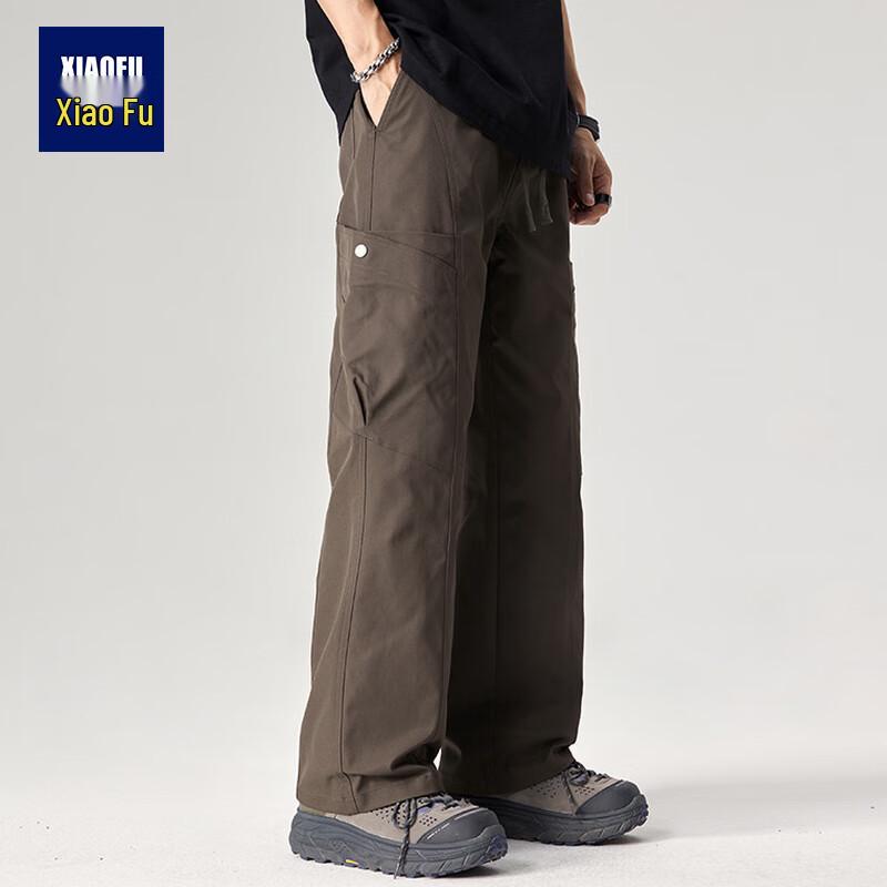 

Xiao Fu Men s Drawstring Cargo Straight-Leg Pants 2XL