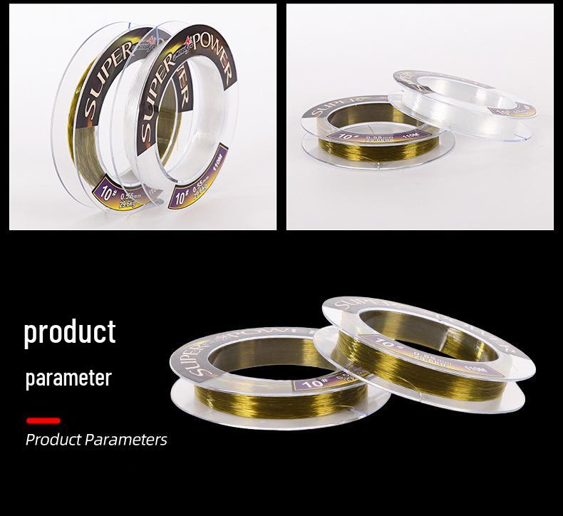 100m Abrasion-Resistant Leader Line: Super-Soft, Transparent High-Grade Nylon for Large Fish