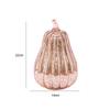 Rose gold glass pumpkin lantern Halloween Decor for Tables Centerpiec Lighted Collectible Thanksgiving Autumn Harvest Figurine