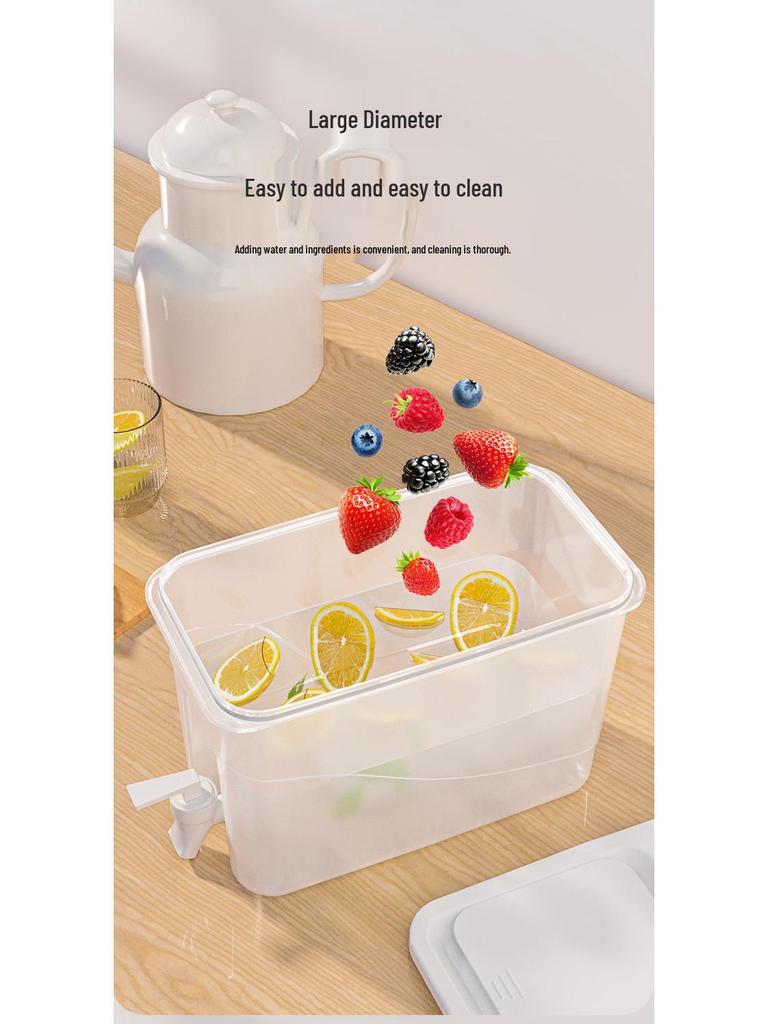 Summer Floral Teapot with Spout - Large Capacity Plastic Cold Beverage Jug