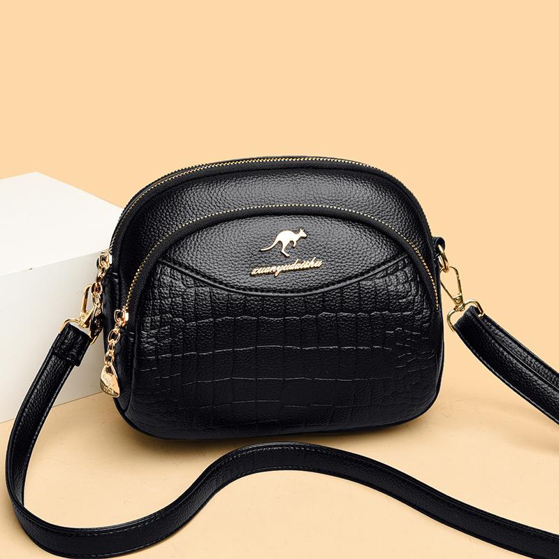 Multi-layered Women's Bags - Versatile and Fashionable Single-shoulder Crossbody Mom's Small Round Bag