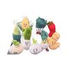 Cute Soft And Plush Vegetable Keychain Toys Including Garlic Onion Chili And Characters Corn