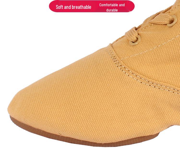 High-Top Jazz Dance Shoes for Men & Women, Canvas Soft Sole Low-Top Practice Shoes.