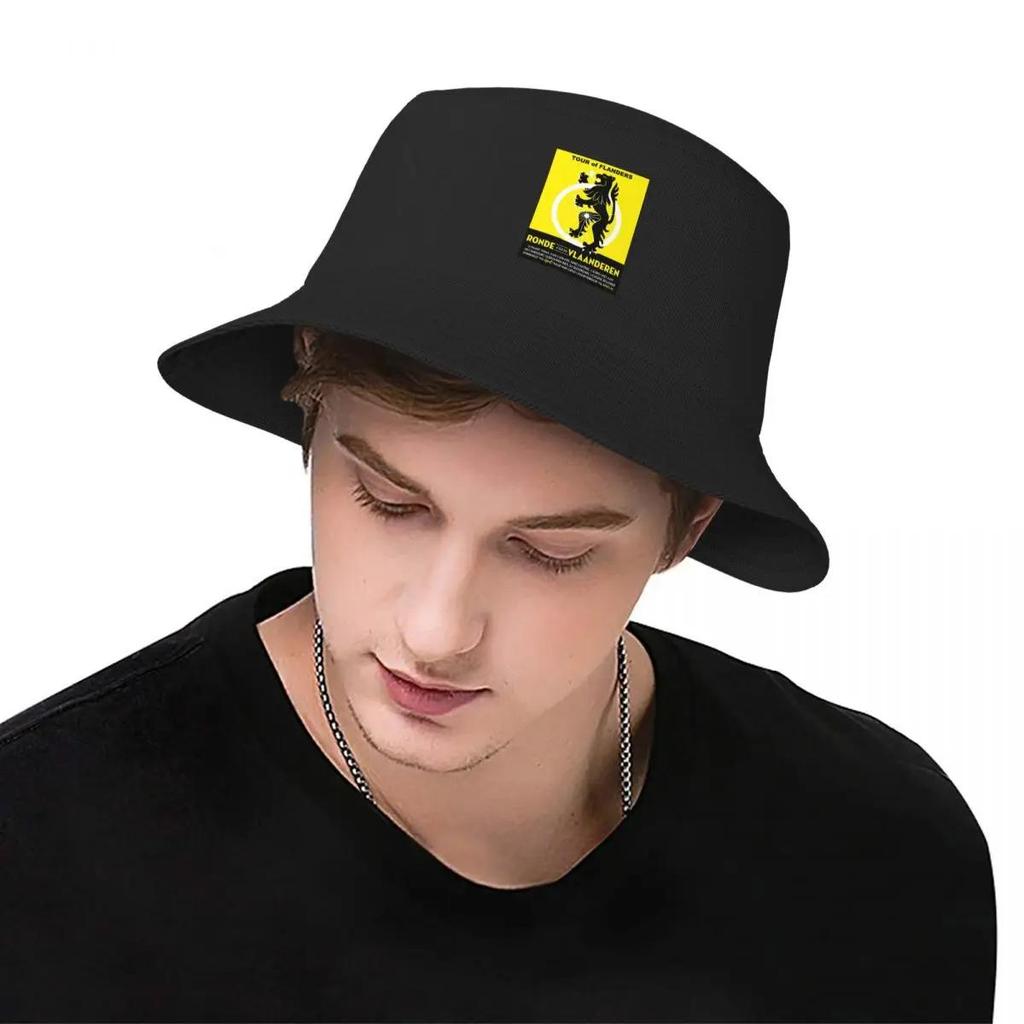 TOUR of FLANDERS  Vintage Bicycle Racing Advertising Print Bucket Hat Gentleman Hat  Cap  Men Womens