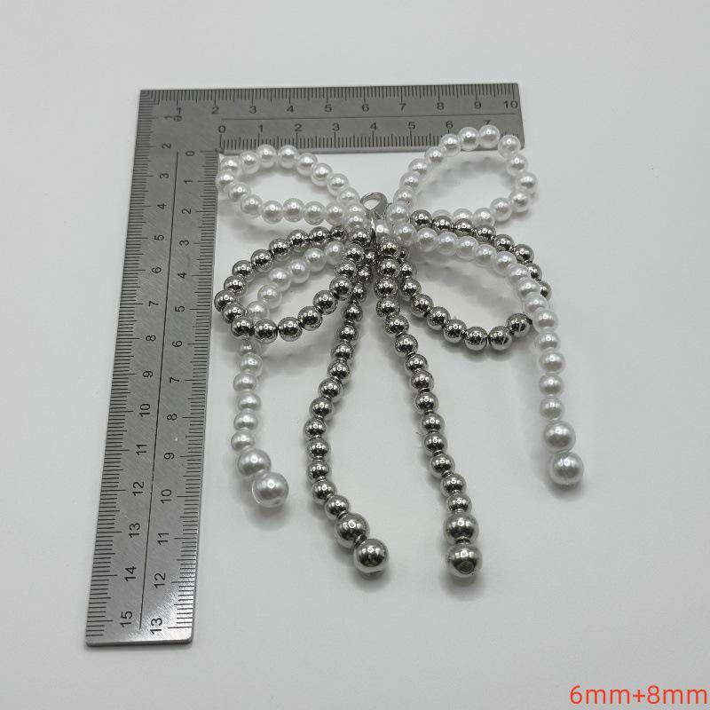Korean Pearl Bow Shoe Buckle: Versatile Pearl String Shoe Accessory for Sneakers