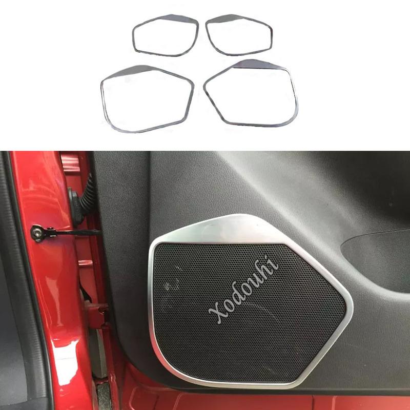 For Mazda CX-5 CX5 2012 2013 2014 2015 2016 Car Door Detector Stick Abs Matte ide Audio Speak Sound Ring Circle Lamp Trim