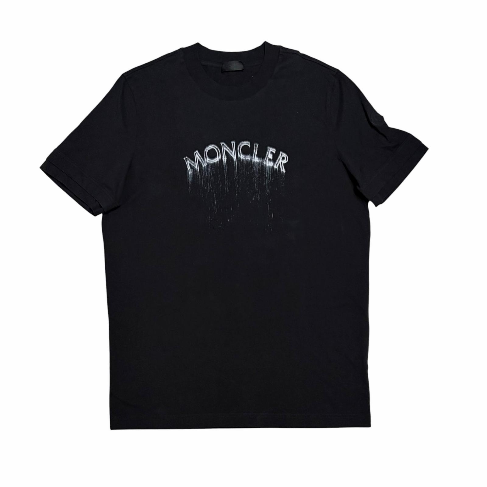 Used MONCLER J10918C0000289A17Short sleeve T-shirt black mens L чёрный
