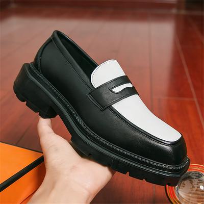 New Designer Thick-soled Penny Loafter Mix Platform Height Increasing Shoes for Men Formal Wedding Prom Dress Zapatos Hombre