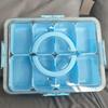 Airtight 8-Compartment Seasoning Box with Lid for Kitchen and Refrigerator Storage