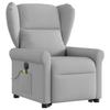 VidaXL Fauteuil inclinable de massage électrique gris nuage tissu 3303413