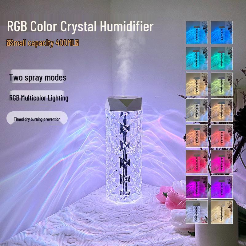 Home USB Aroma Diffuser & Night Light Crystal Air Humidifier