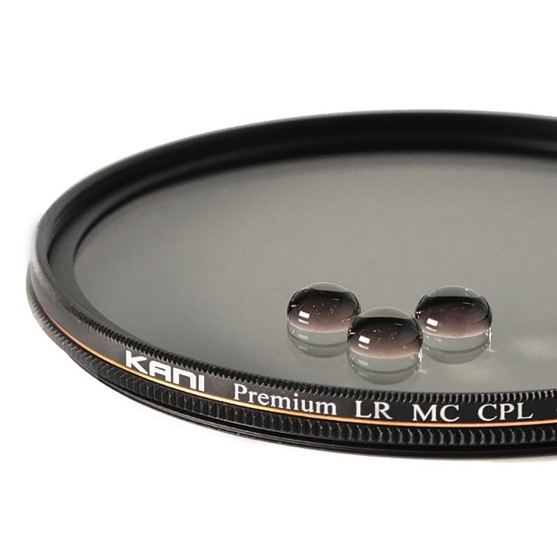 KANI 55mm PL Filter Premium LR MC CPL Ultra Slim Thin Frame Circular Polarizing Filter with Low and Nano Coating Reflection, Water-Repellent,