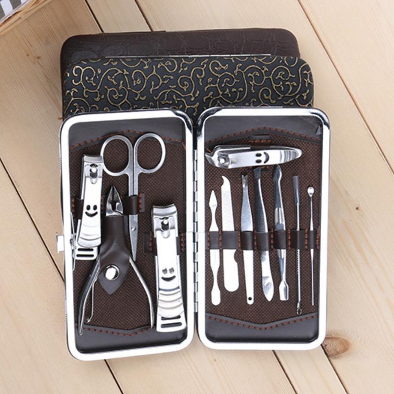 12 In1 Pedicure / Manicure Set Nail Clippers Cuticle Clippers Grooming Kit Case
