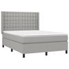 VidaXL Lit à sommier tapissier avec matelas Gris clair 140x200cm Tissu - Modèle 3131753