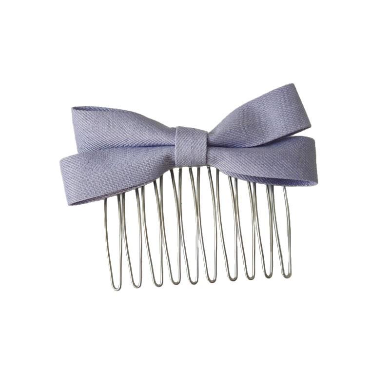 Korean Style Sweet Bow Bangs Clip Hair Comb – Elegant Fabric Hair Accessory for Women