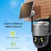 New 5MP HD Solar Camera 4G/WIFI Outdoor 4G Sim Built-in Battery Telecamera PTZ Auto Tracking Home Security Protection CCTV Camera
