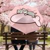 Adorable Cat on Cloud Umbrella: Automatic Opening & Closing, Outdoor Travel Accessory, Lightweight and Durable, Perfect Gift 059