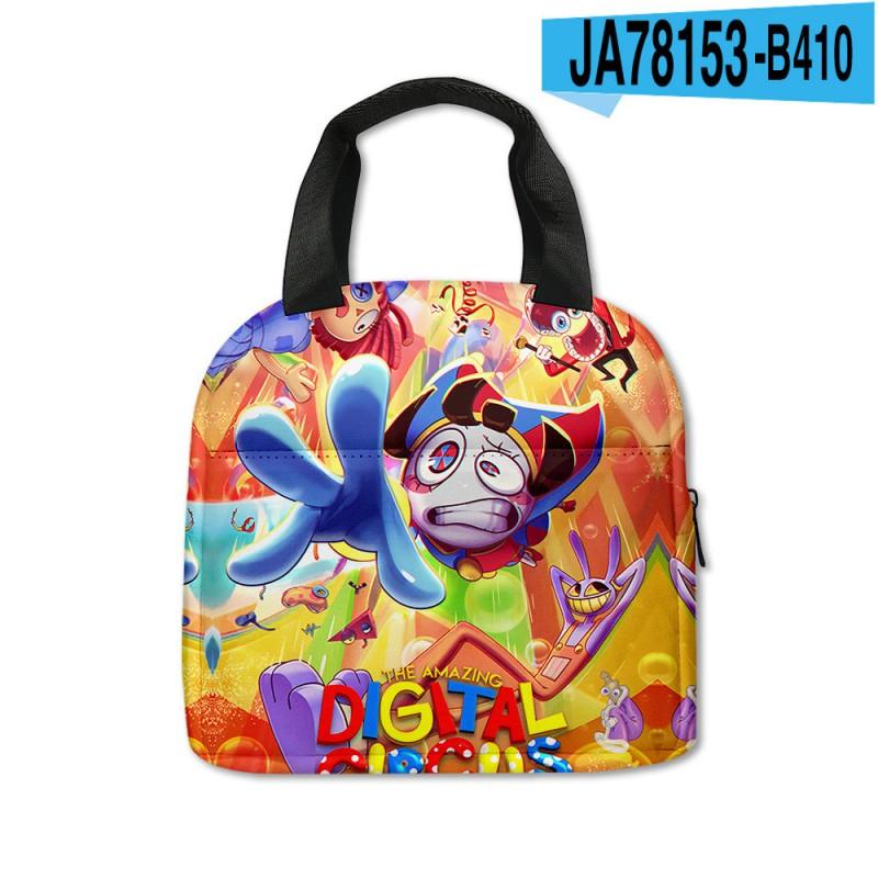 Kids Insulated Lunch Bag With Fun Digital Circus Design Preschool School Use
