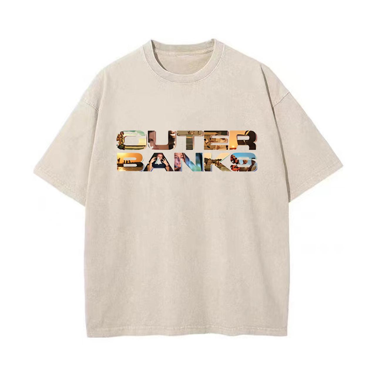 

Футболка Outer Banks Мужская футболка с графикой Футболка Outer Banks Мужская футболка Harajuku Женская футболка Ретро-стираемая винтажная футболка M