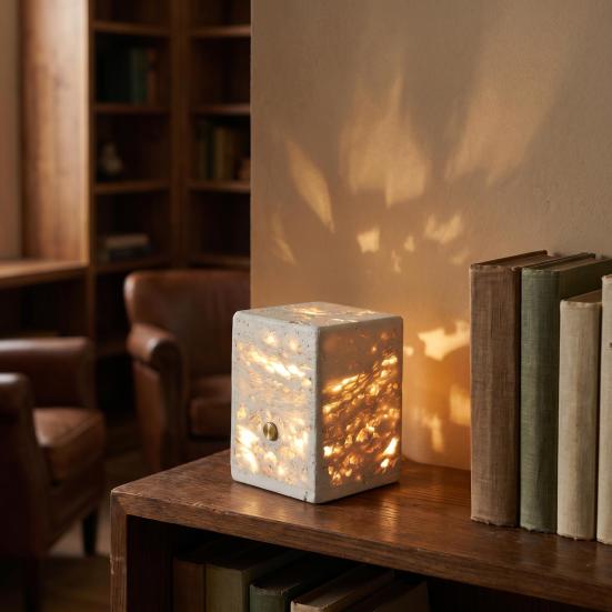 Marble Touch Lamp 3 Light Colors Night Light Dual Control Night Lamp Natural Limestone Adjustable Brightness Table Lamp Rechargeable Bedside Lamp for