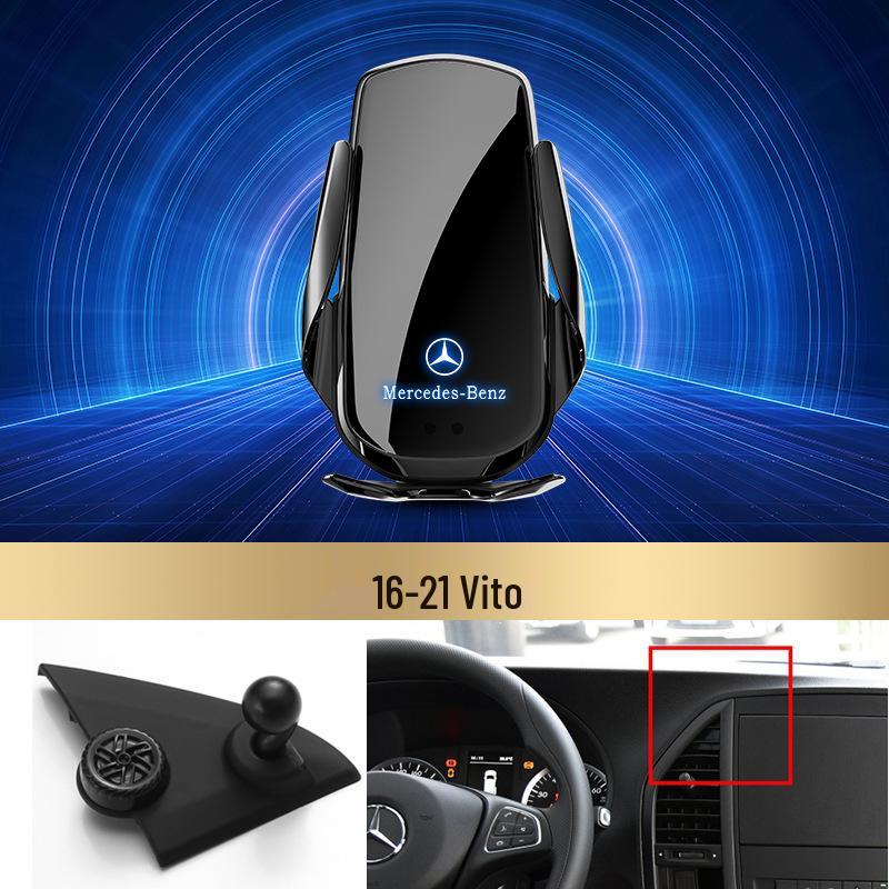 Bezdrátový držák telefonu s rychlým nabíjením Mercedes-Benz pro třídu C/třídu R/třídu S/třídu E/GLK/třídu B