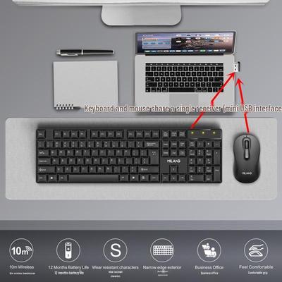2025 New Wireless Keyboard & Mouse Set for Home/Office – Battery Powered Universal 2-Piece