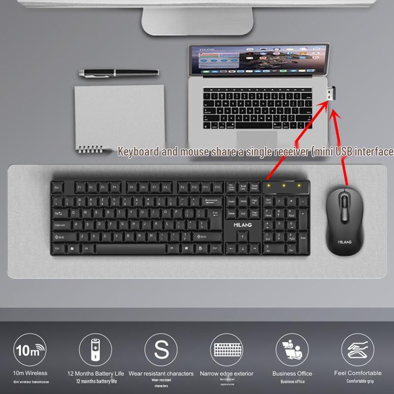 Wireless Mouse & Keyboard Set - Free Shipping, Perfect for Home, Office & TV Use