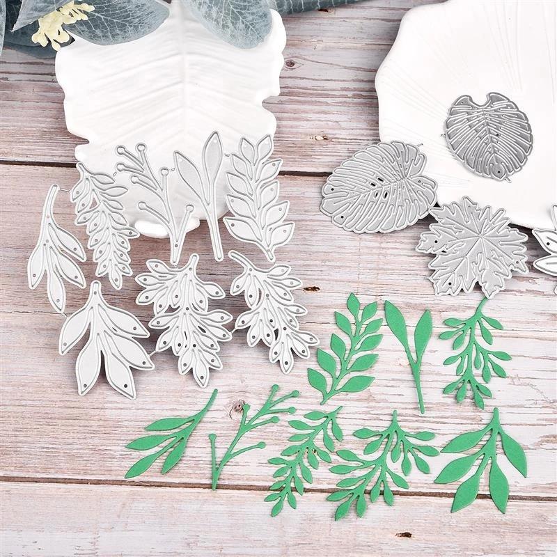 Leaf Cutting Dies Embossing Scrapbook Papercutting Greeting Cards Knife Mold Decorative Crafts Punch Stencil