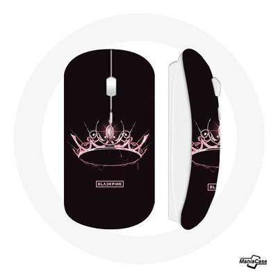 Ratón Inalámbrico - Blackpink - Logo Rosa - Compatible Mac y PC - Llave USB Wifi incluida - Diseño The Album