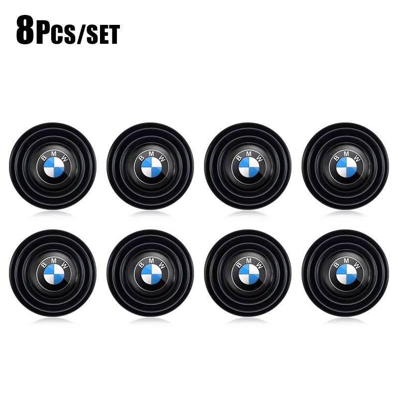 Vbjly8 4/8/12Pcs Soundproof Silicone Pad Car Styling Door Crash Pad For BMW M E46 E90 E60 F30 F10 E39 E36 F20 G30 G20 E87/Car TireValve Jo55