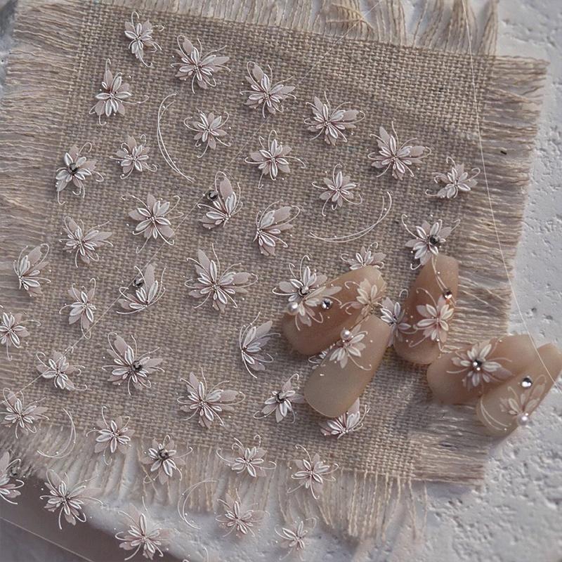 

Высококачественные наклейки для ногтей из бриллиантового стекла с цветами и бабочками