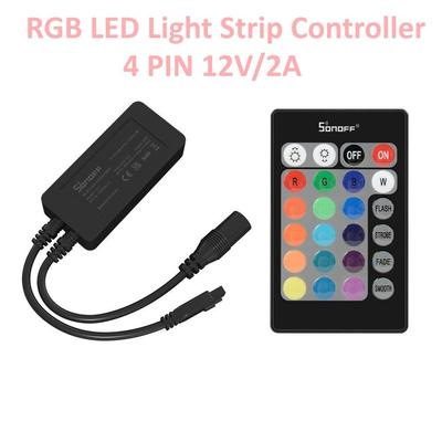 Controler Bandă LED Flexibilă Colorată, Dimmabilă, Impermeabilă, 4 Pini, 12V/2A SONOFF L2-C/Spider Z Pentru L1 L2 EU US, Automatizare Casă Inteligentă