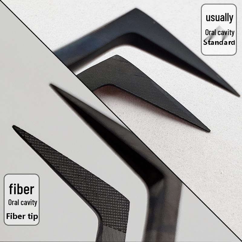 Golden Feather Stainless Steel Eyelash Tweezers for Grafting and Extensions