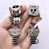 6 pieces mix kawaii  cute cat flat embellish diy jewelry necklace embellish Pendant hair accessories