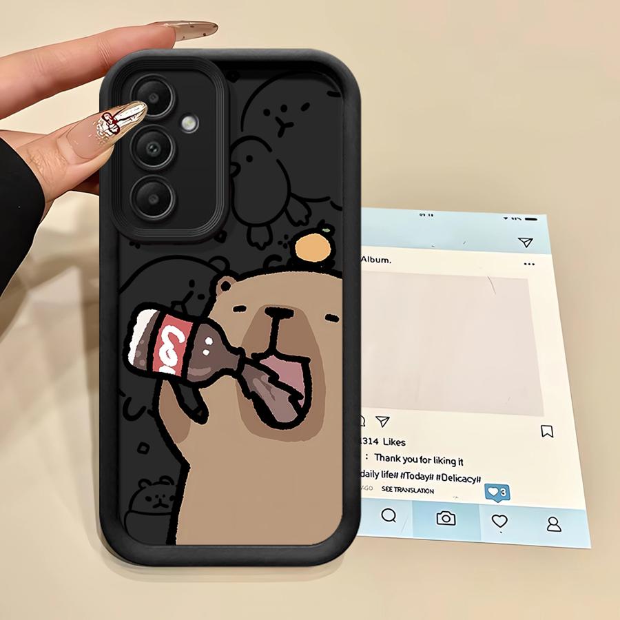 

Phone Case for Samsung Galaxy A26 A22 A33 A32 A34 A24 A13 A56 A14 A23 A12 A36 A16 Soft Cover Cute Capybara Galaxy A13 5G