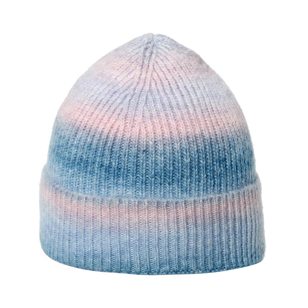 Ladies' Knitted Hat Trendy Gradient Printed Warm Hat Fashion Knitted Hat