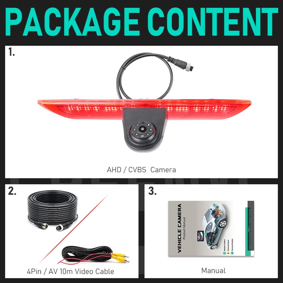 AHD CCD 1080P LED Brake Light Car Rear View Reverse Backup Camera For Ford Transit Van F150/F250/F350 Transit Jumbo 2014-2019