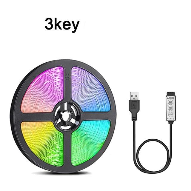 פסי בלוטות' LED SMD5050 בקרת טלפון תאורת קרח ניאון עם מנורת 24 מפתחות לקישוט חדר שינה טלוויזיה תאורת אחורית DC5V עיצוב חדר