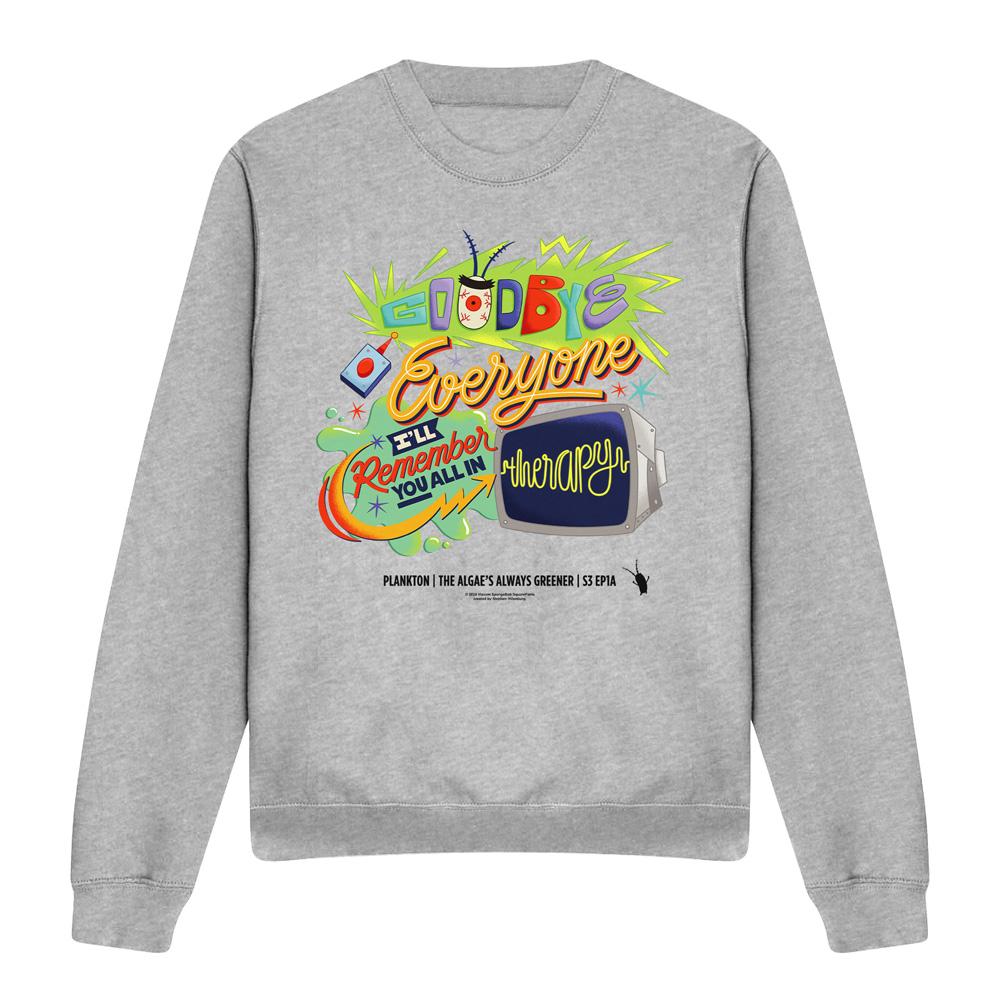 SpongeBob SquarePants Unisex Adult Therapy Plankton Sweatshirt