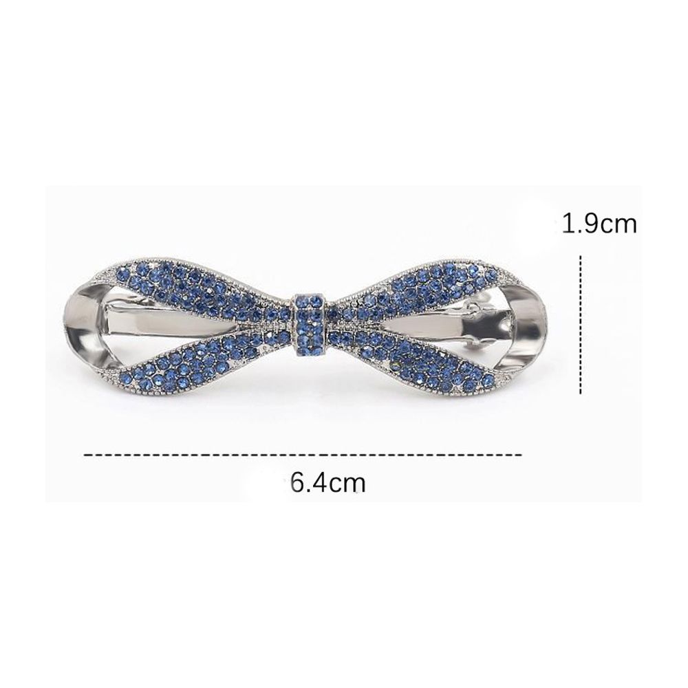 Temperament Crystal For Girls Bow Hairgrip Women Spring Clip Small Hair Clip Korean Ponytail Holder