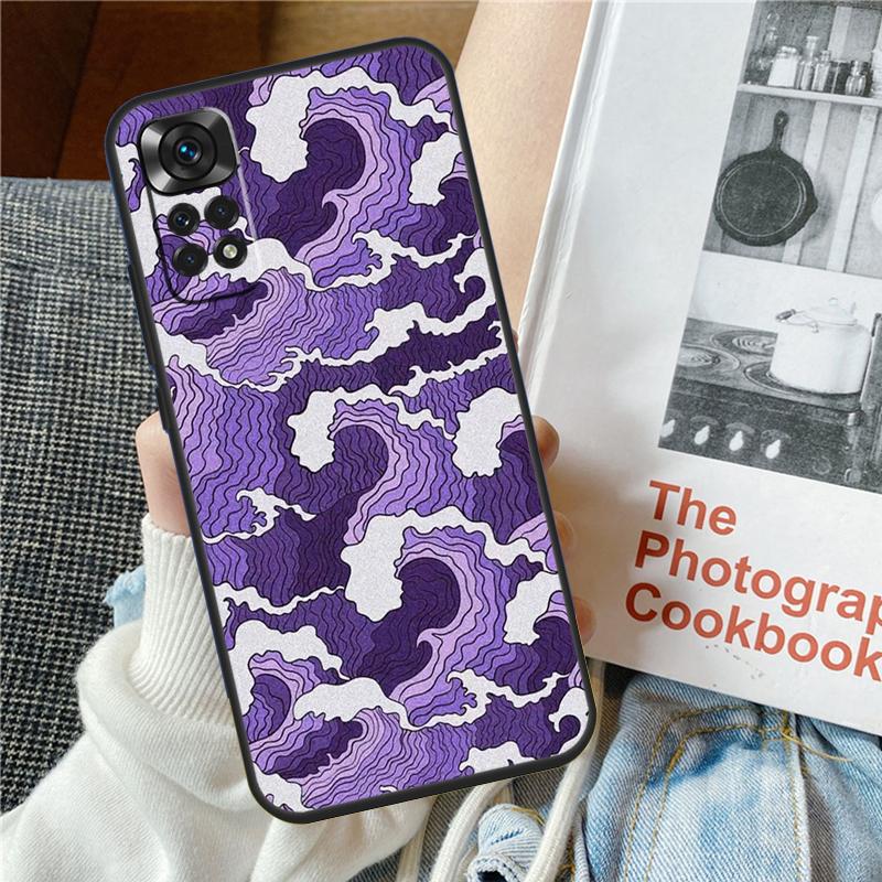 Purple Aesthetic Case For Xiaomi Redmi Note 12 10 9 11 Pro 9S 10S 11S 12S Cover For Redmi 12 9C 10C 12C 13C