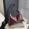 2026 New Fashionable Casual Oil Wax Leather Shoulder Bag Commuter Style Women's Handbag Simple Daily Korean Niche Crossbody Bag