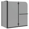 Paroi de douche pliante Dark Transparent 120 x 67 x 129 cm
