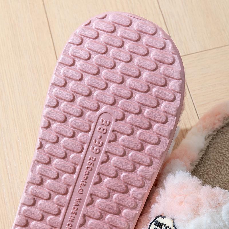 Rainbow Color Matching Cotton Shoes Autumn and Winter Leisure Indoor Home EVA Sole, Couple Thick-soled Warm Cotton Slippers