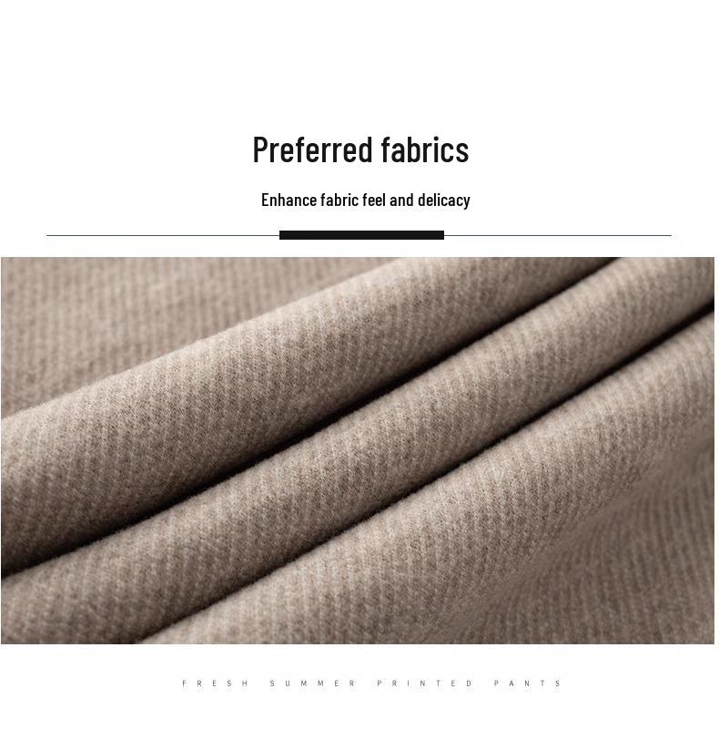 Dámské texturované harémové kalhoty s vysokým pasem - Zeštíhlující, zateplené, ležérní francouzský styl pro podzim/zimu 2024