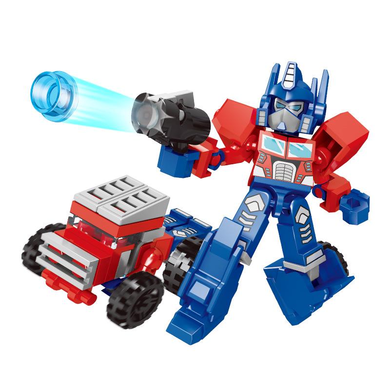 Children'S Deformation Building Block Toy Puzzle Assembly Miniature Robot Intelligence Change Waralliance King Kong Miniature Boy