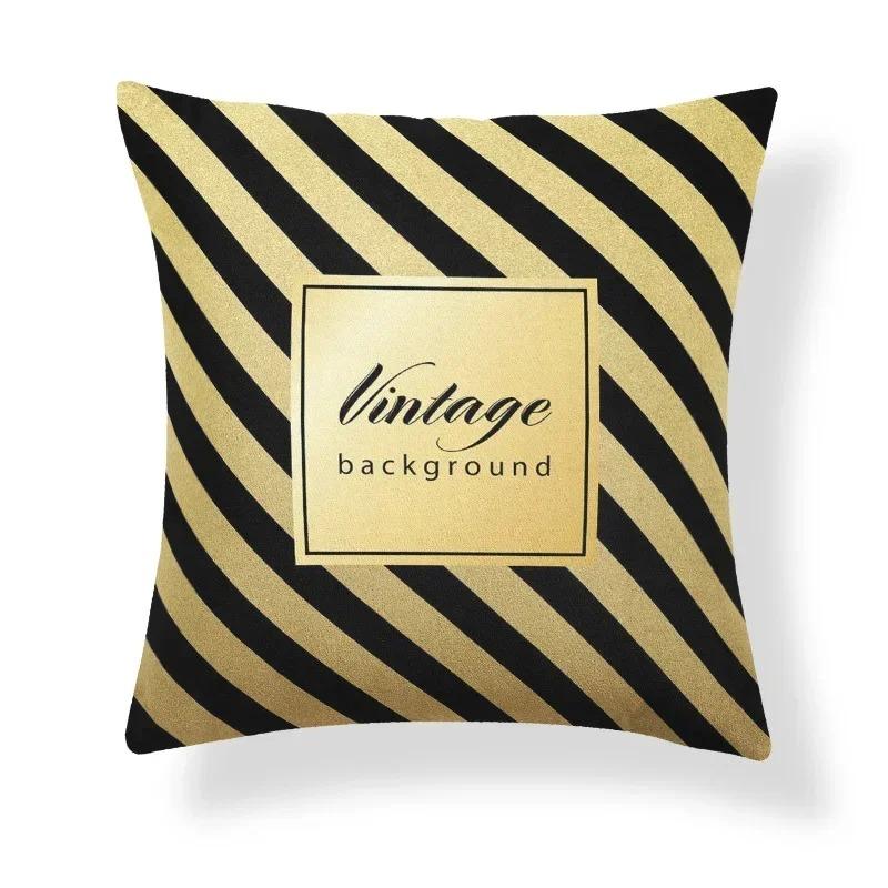 Retro Ethnic Style Art Pattern Light Luxury Gold Bedroom Living Room Sofa Seat Decorative Cushion Cover Geometric Pillowcase