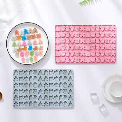 Christmas Silicone Molds 72-Cavity Mini Christmas Shapes High/Low Temperature Resistant Easy