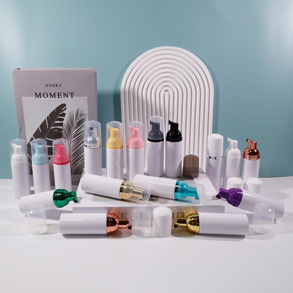 60ml White Foam Pump Bottle & 30ml Mousse Face Cleanser Dispenser