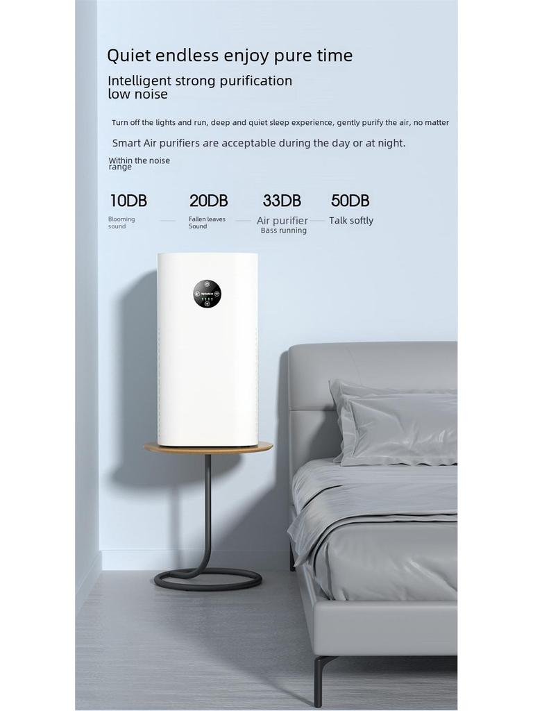 Purificador de aire para interiores con eliminación de formaldehído y esterilización por iones negativos